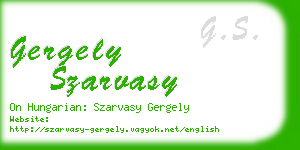 gergely szarvasy business card